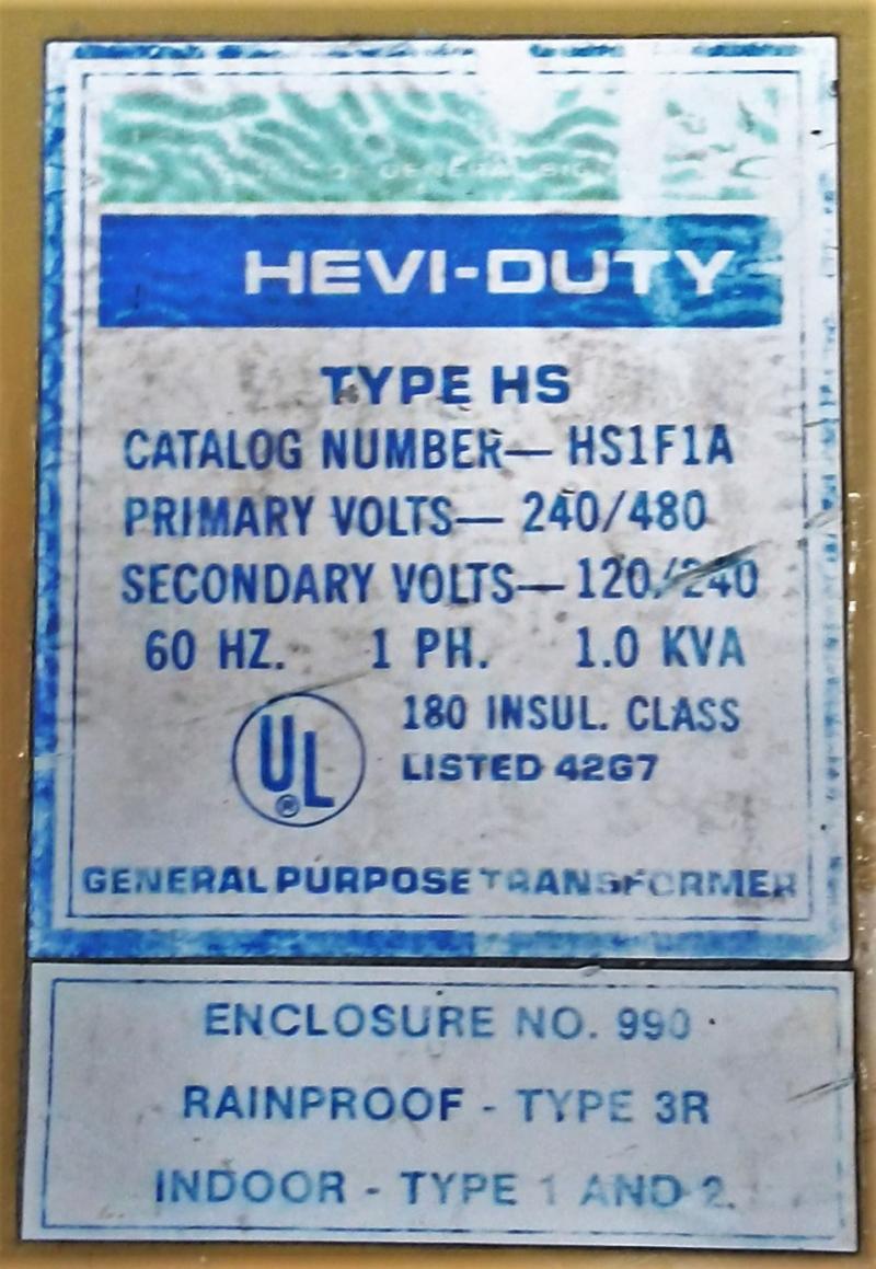 General Signal 1.0 KVA HeaviDuty General Purpose Transformer Garden